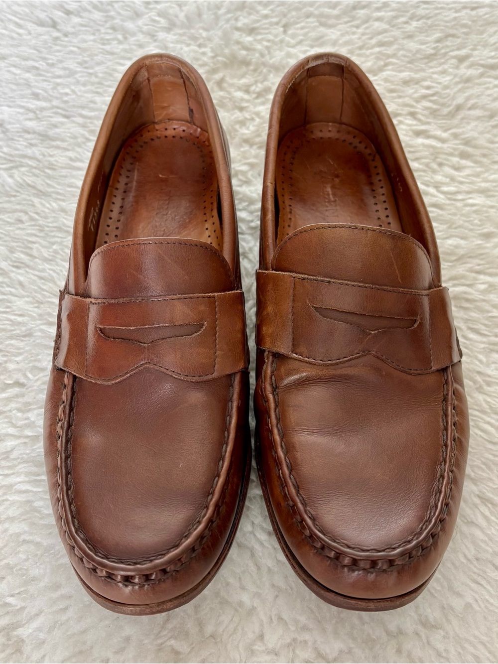 Allen Edmonds Classic Brown Leather Penny Loafers - Men's Dress Casual Sz 10.5 D